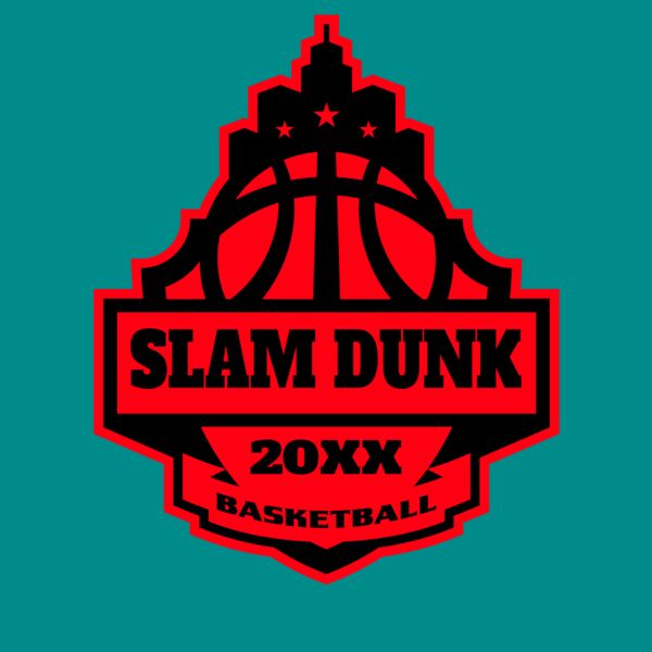 SLAM DUNK Basketball Logo Template Thumbnail