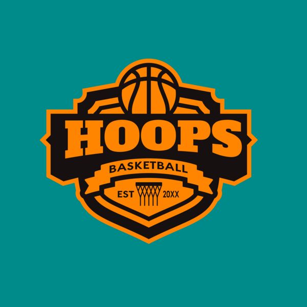 Hoops Basketball logo template 04 Thumbnail