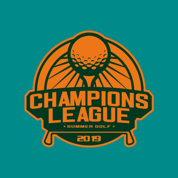 Champions League Summer Golf logo template Thumbnail