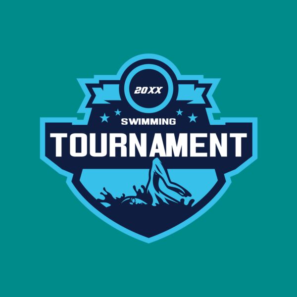 Swimming Tournament logo template Thumbnail