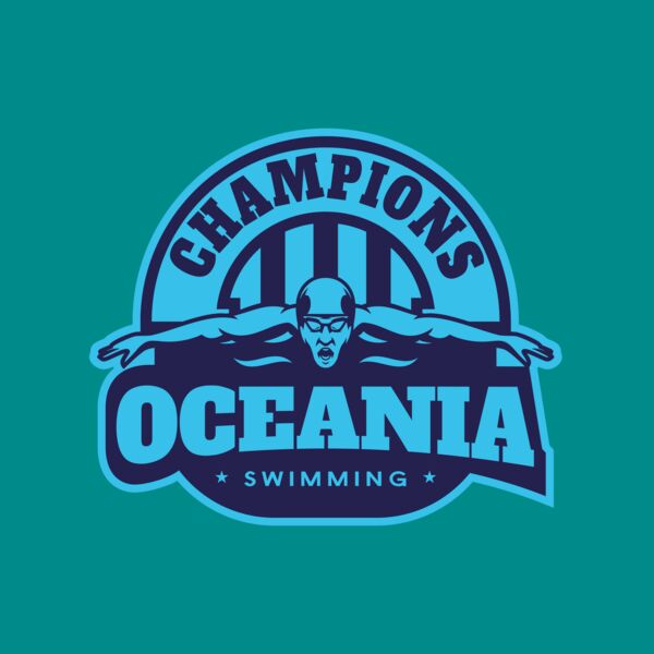 Oceania Champions Swimming logo template Thumbnail