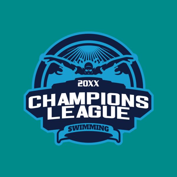Champions League Swimming logo template Thumbnail