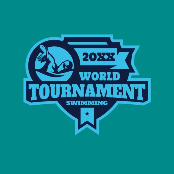 Tournament World  Swimming logo template Thumbnail