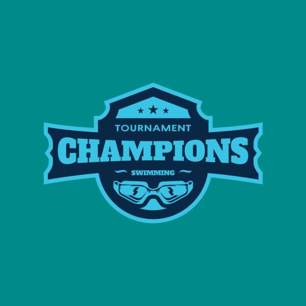 Champions Tournament Swimming logo template Thumbnail