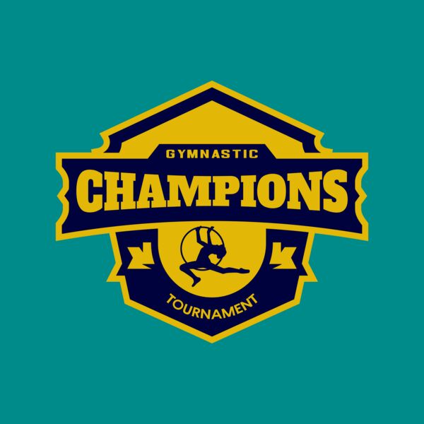 Champions Gymnastic Tournament logo template Thumbnail